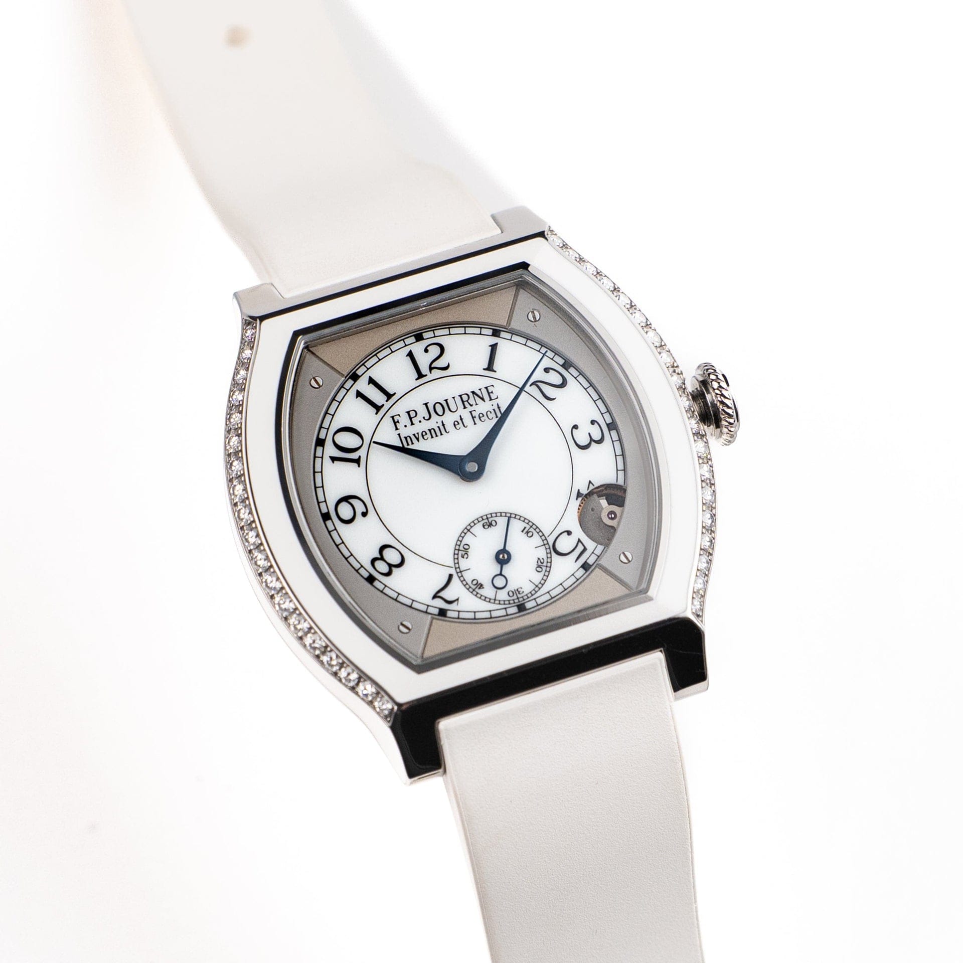 F.P.Journe Élégante 40 Ref. ELT Titanium Luminescent White Dial 2 Rows of Diamonds