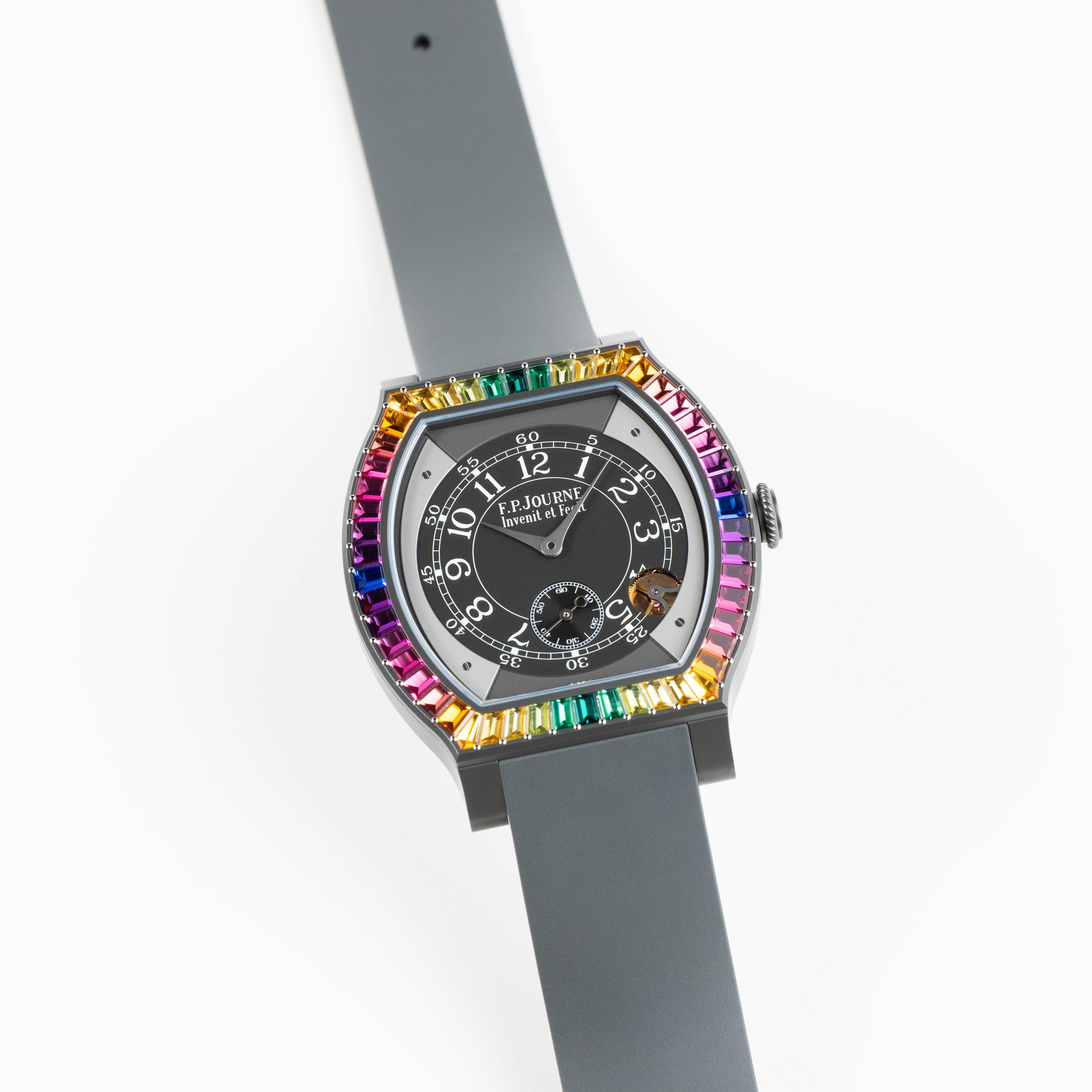 F.P.Journe Élégante 48 Ref. ELHT 'Gino's Dream' Titalyt Luminescent Black Dial Rainbow Bezel (2025)