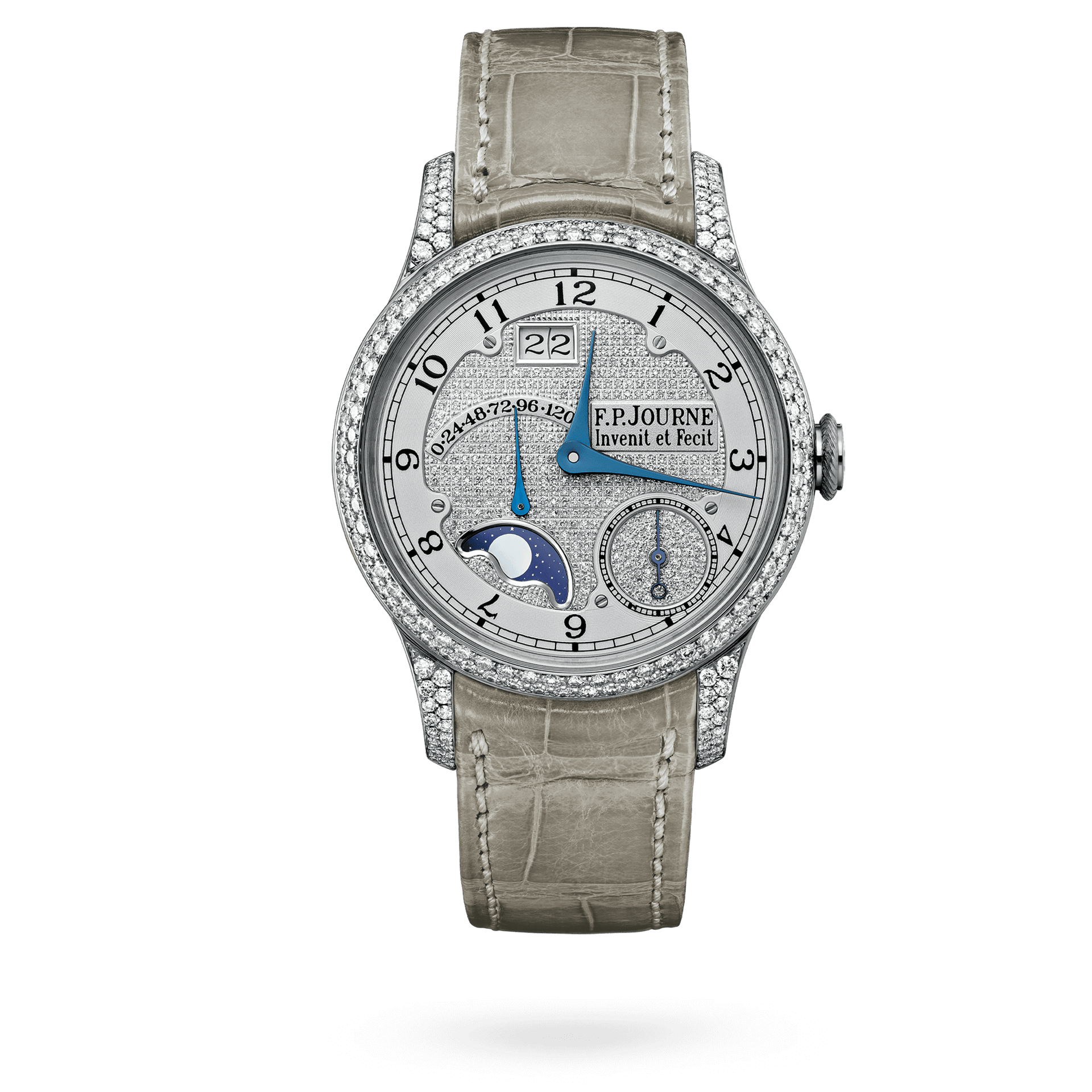 F.P. Journe Octa Divine 36 mm Set with Diamonds Ref. D Jewellery Platinum White Diamond Dial