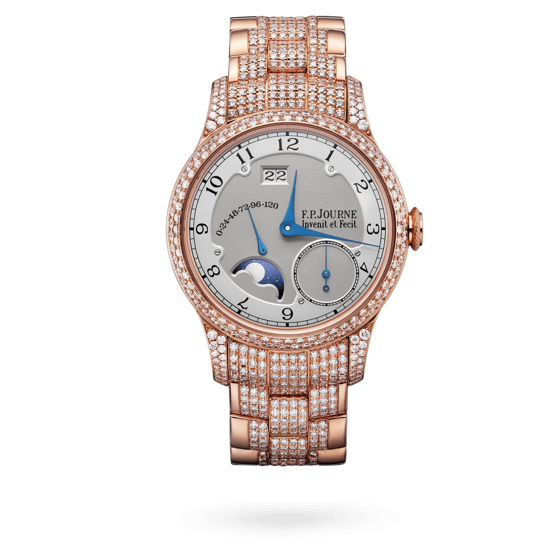 F.P. Journe Octa Divine 36 mm Set with Diamonds Ref. D Jewellery Rose Gold Grey Dial