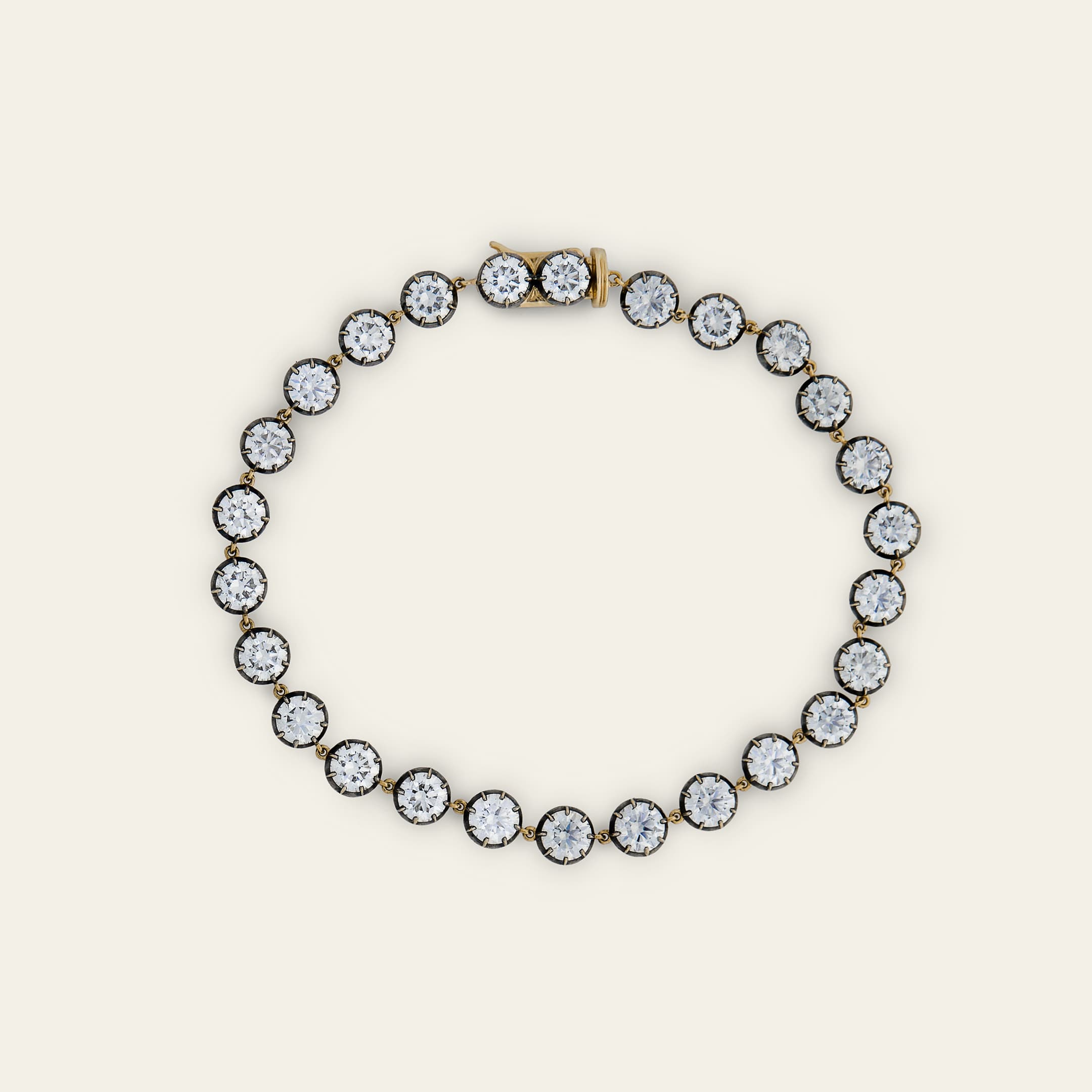 Georgian Style Diamond Tennis Bracelet
