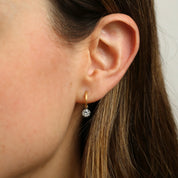 Georgian Style Small Diamond Hoop Earrings
