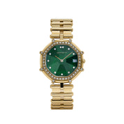 Gérald Genta Success G2850.7 'Ladies' Yellow Gold Malachite Diamond Dial Diamond Bezel