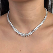 Graduating Marquise Lab Diamond Necklace