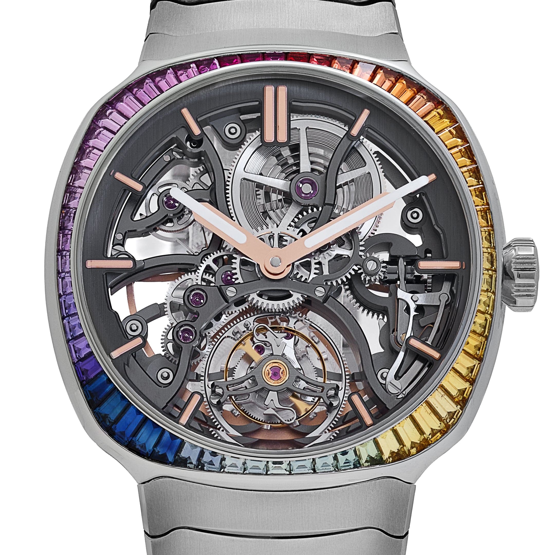 H. Moser & Cie 6814-1201 Streamliner Tourbillon Rainbow Skeleton Stainless Steel (2025)