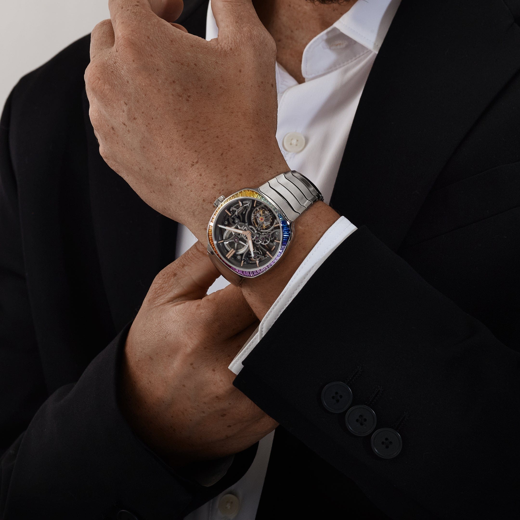 H. Moser & Cie 6814-1201 Streamliner Tourbillon Rainbow Skeleton Stainless Steel (2025)