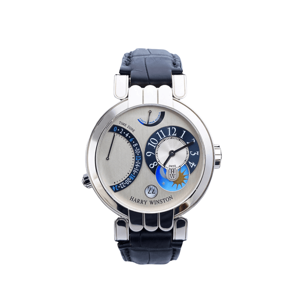 Harry Winston 200-MMTZ39W Premier Excenter Time Zone White Gold