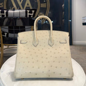 Hermès 3C Parchemin Birkin 25 Ostrich Gold Hardware