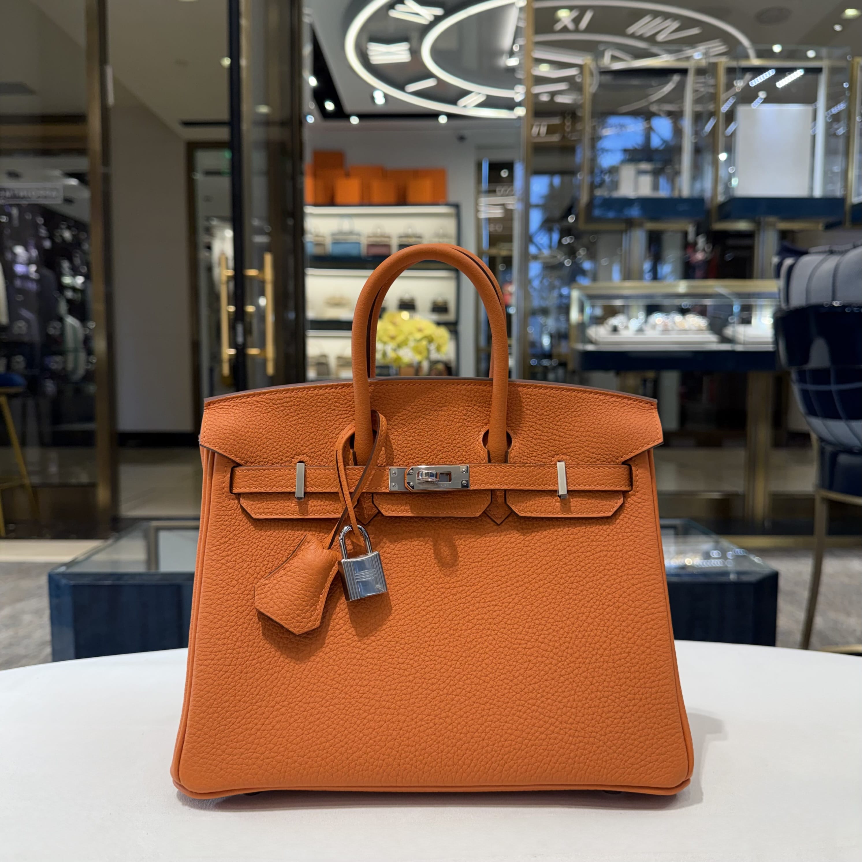 Hermès Birkin 25 Orange 93 – Orange Birkin Bag Togo Palladium