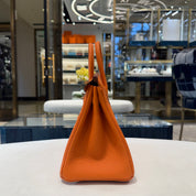 Hermès 93 Orange Birkin 25 Togo Palladium Hardware