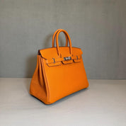Hermès 93 Orange Birkin 25 Togo Palladium Hardware
