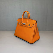 Hermès 93 Orange Birkin 25 Togo Palladium Hardware