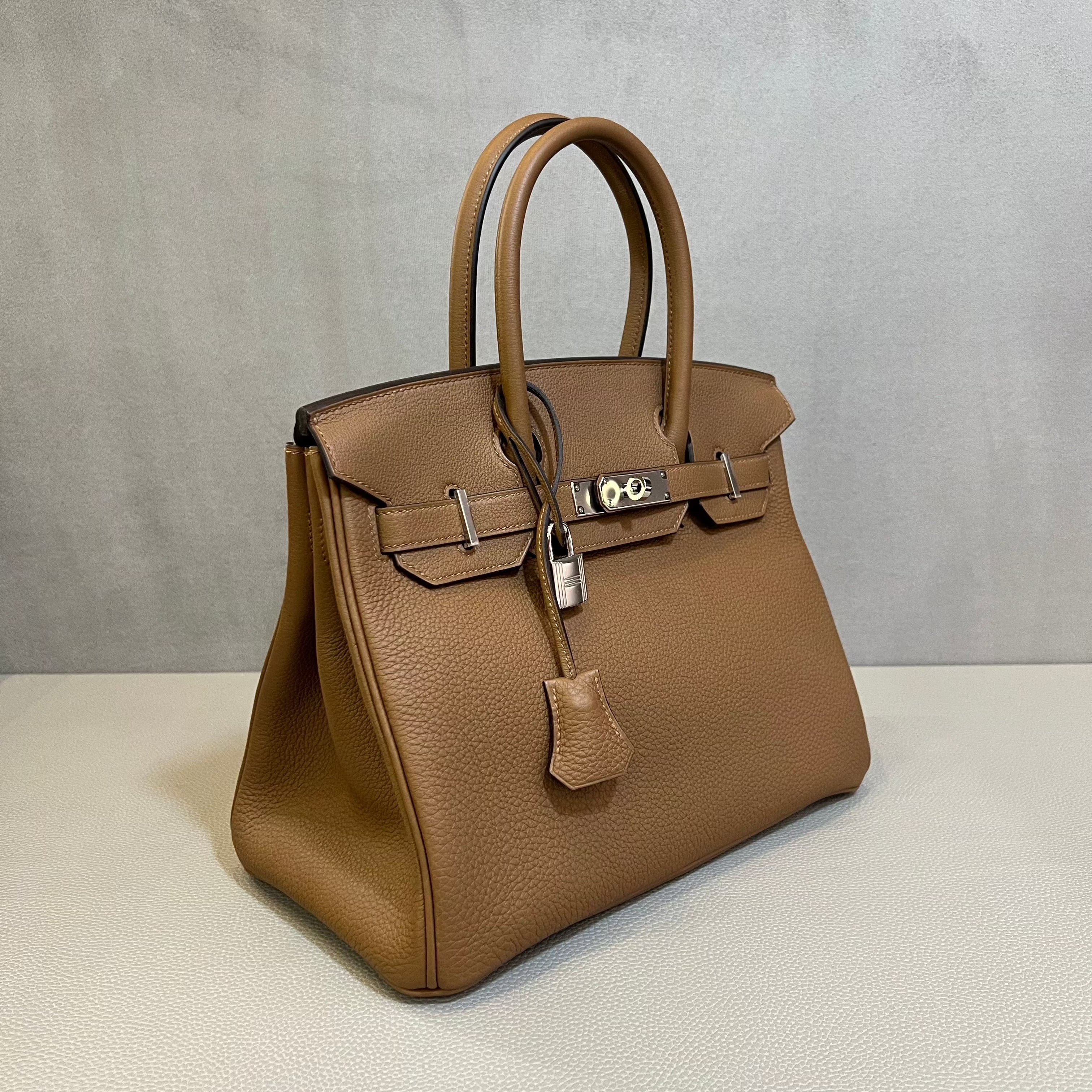 Hermès Alezan Birkin 30 Togo Palladium Hardware