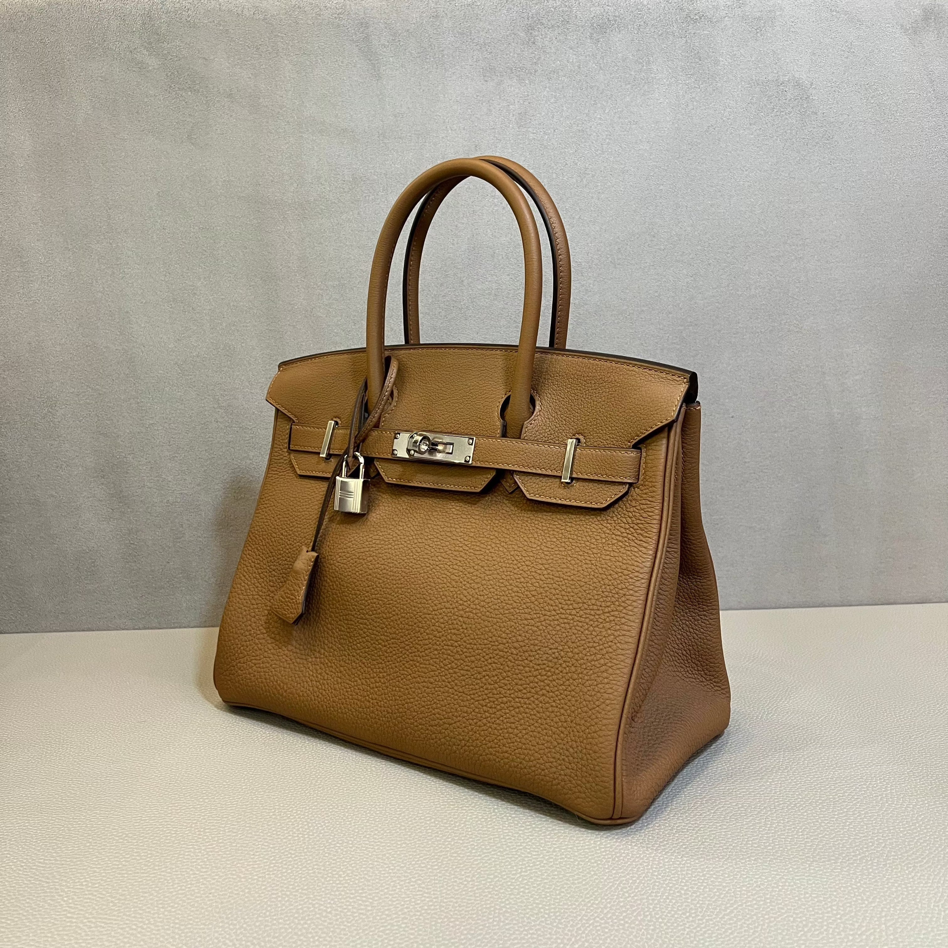 Hermès Alezan Birkin 30 Togo Palladium Hardware