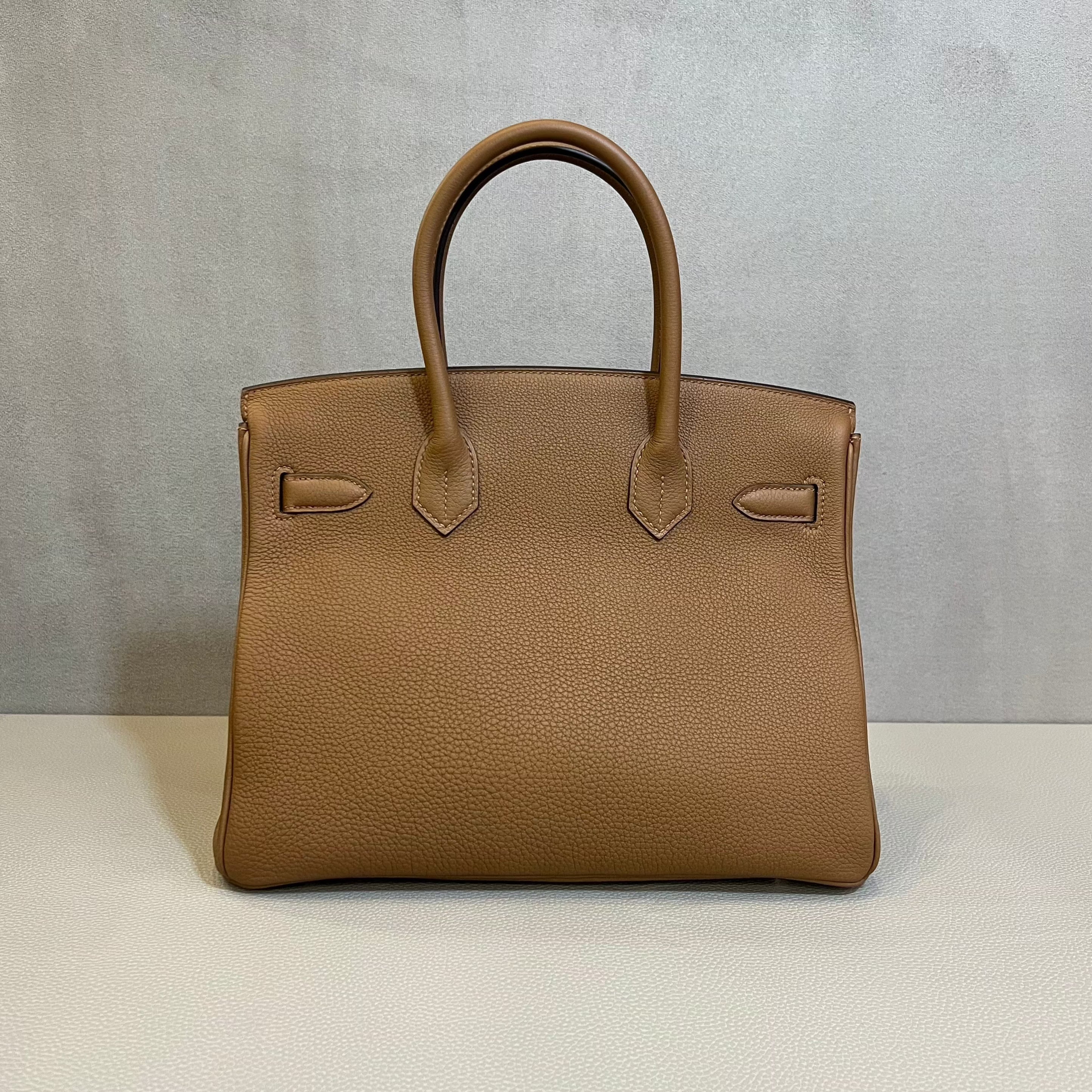 Hermès Alezan Birkin 30 Togo Palladium Hardware