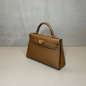 Hermès Alezan Mini Kelly Sellier 20 Epsom Gold Hardware