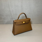Hermès Alezan Mini Kelly Sellier 20 Epsom Gold Hardware