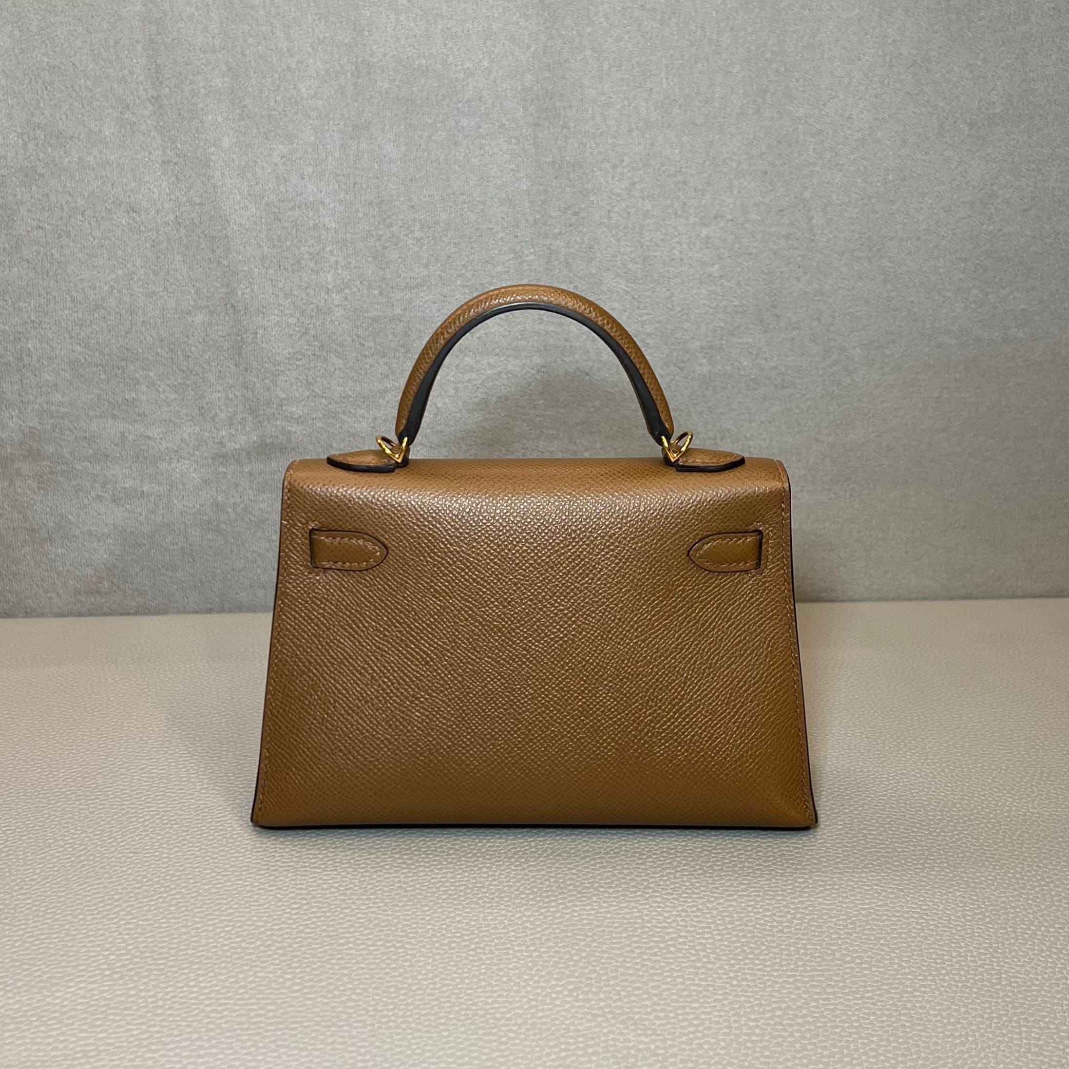 Hermès Alezan Mini Kelly Sellier 20 Epsom Gold Hardware
