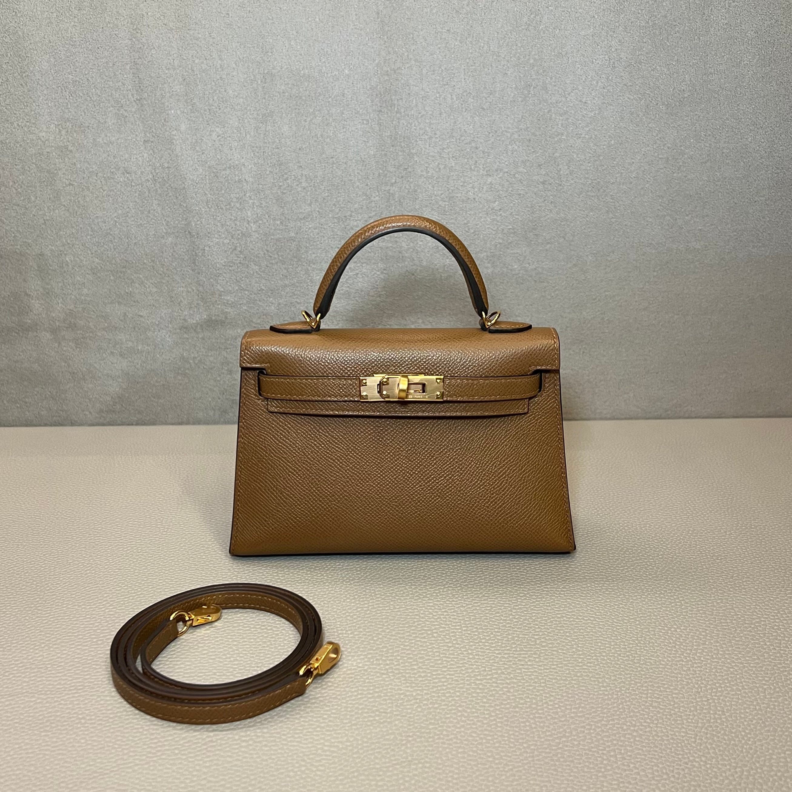 Hermès Alezan Mini Kelly – Brown Kelly Sellier Epsom Gold Hardware