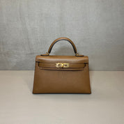 Hermès Alezan Mini Kelly Sellier 20 Epsom Gold Hardware