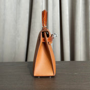 Hermès AQ Gold and Etrusque Mini Kelly 20 Madame Touch Alligator Mississippi Palladium Hardware