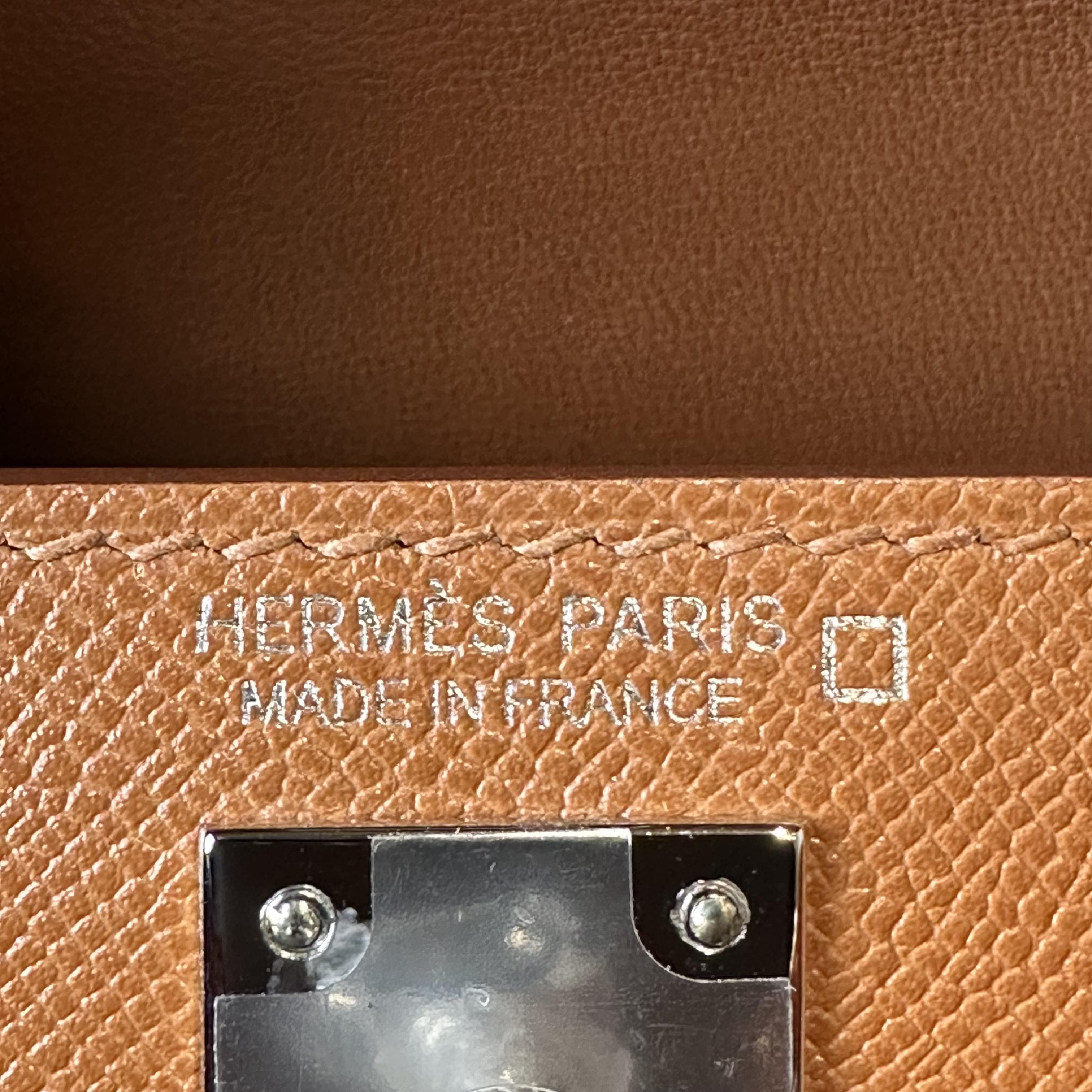 Hermès AQ Gold and Etrusque Mini Kelly 20 Madame Touch Alligator Mississippi Palladium Hardware