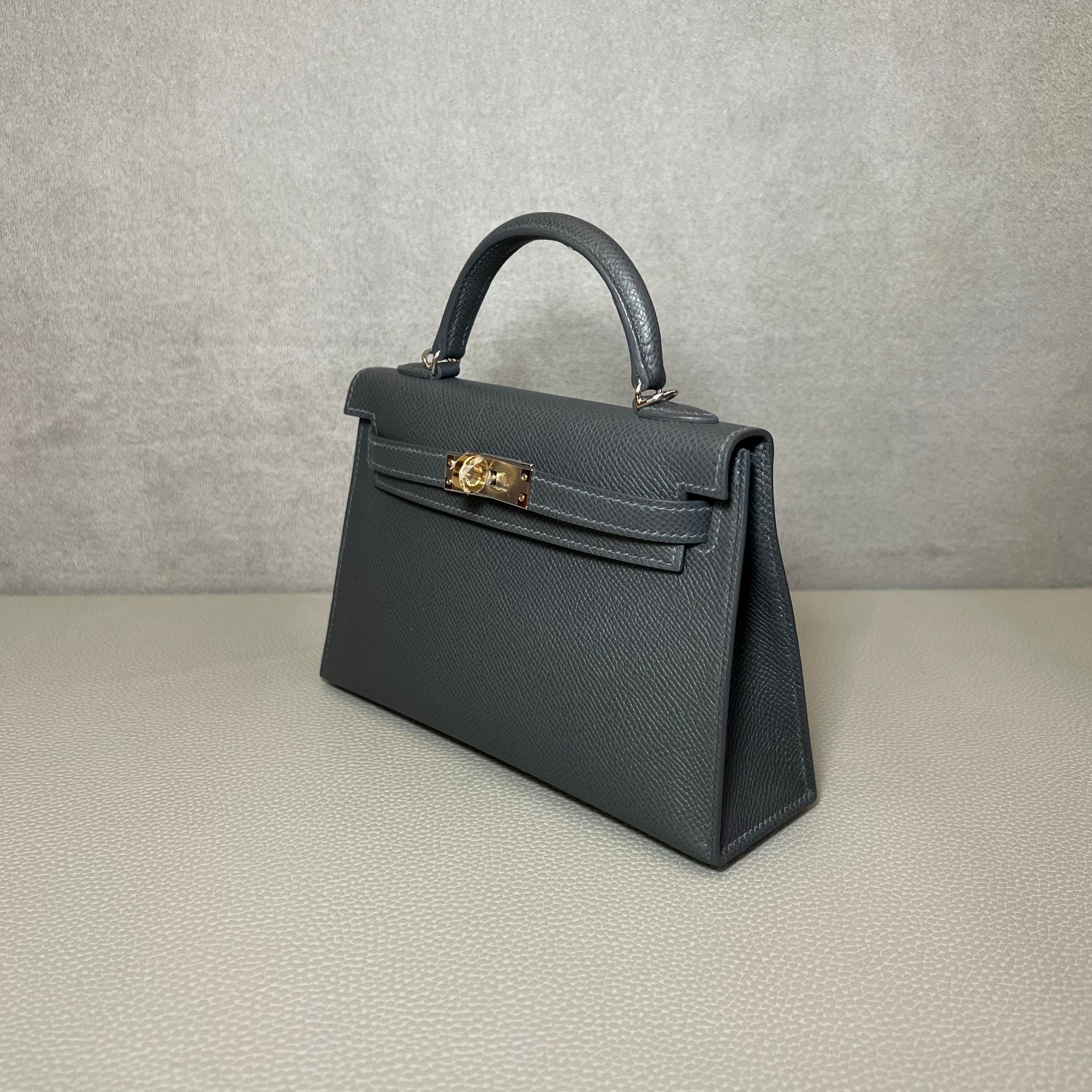 Hermès Ardoise Mini Kelly Sellier 20 Epsom Electrum hardware