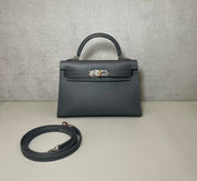Hermès Ardoise Mini Kelly Sellier 20 Epsom Electrum hardware