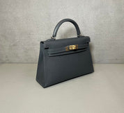 Hermès Ardoise Mini Kelly Sellier 20 Epsom Electrum hardware
