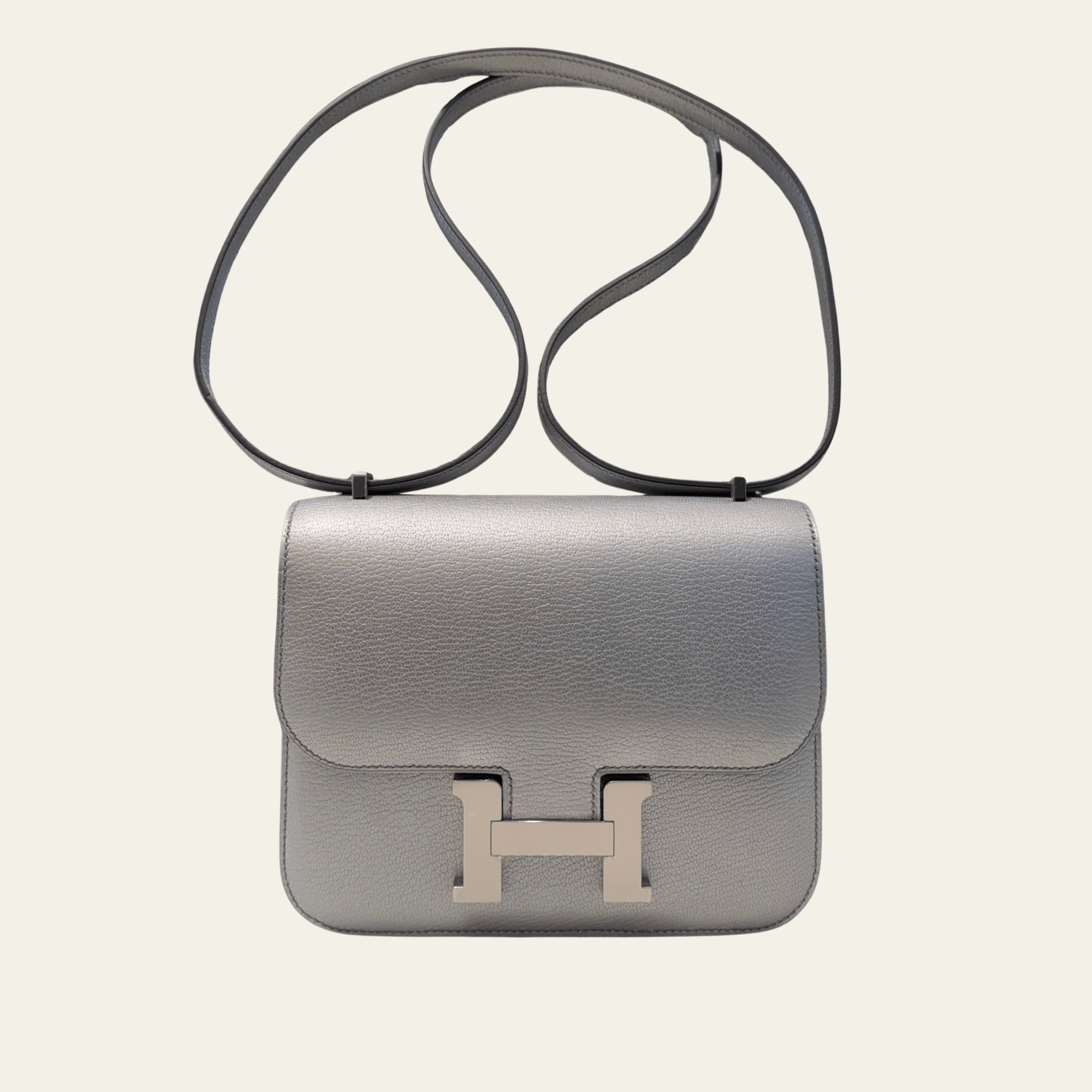 Hermès Argent Constance 18 Chevre Chamkilight Palladium Hardware