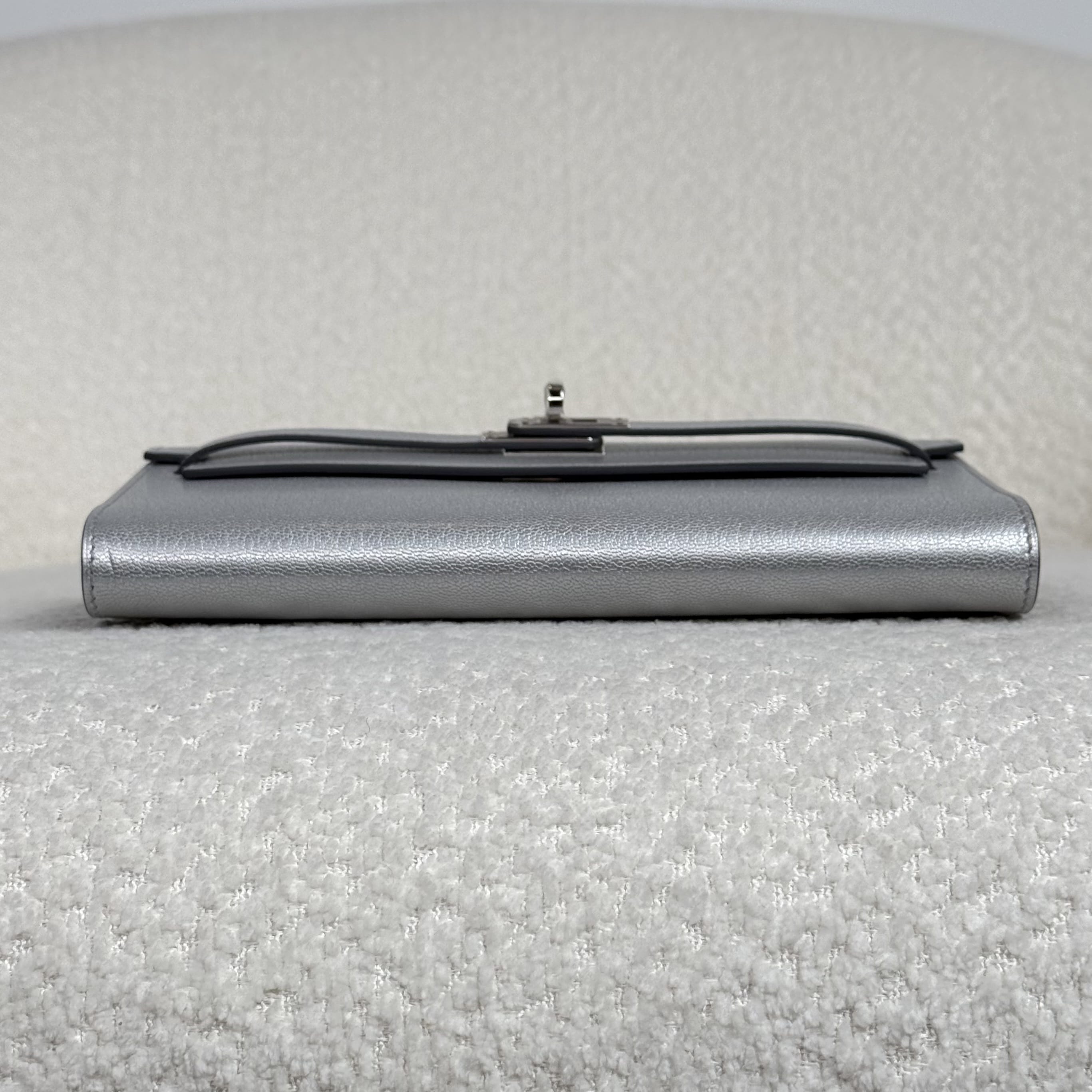Hermès Argent Kelly To Go Wallet Chevre Chamkilight Palladium Hardware