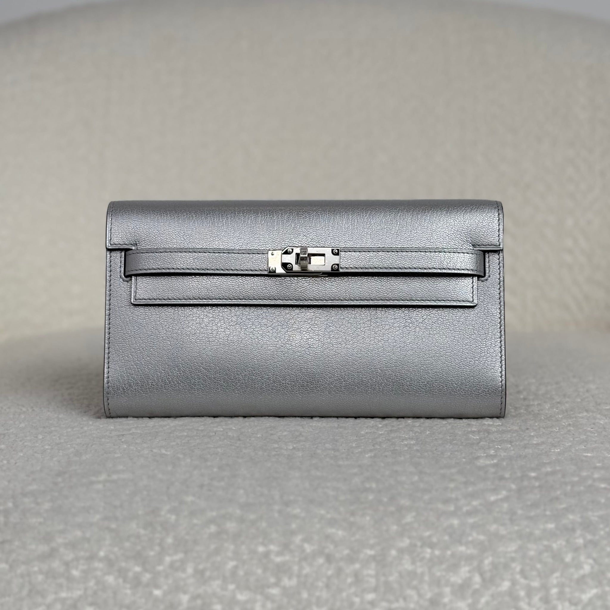 Hermès Kelly To Go Argent – Silver Grey Kelly Wallet Chevre