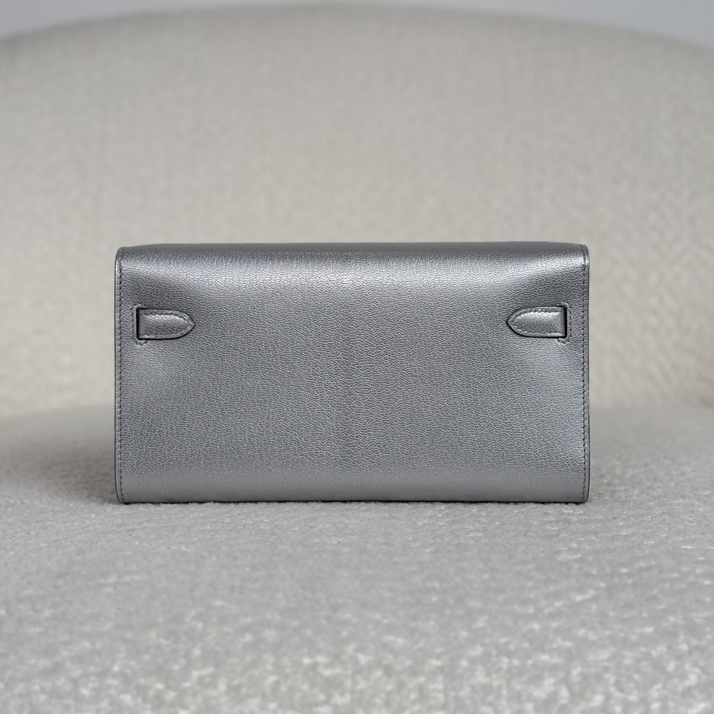 Hermès Argent Kelly To Go Wallet Chevre Chamkilight Palladium Hardware