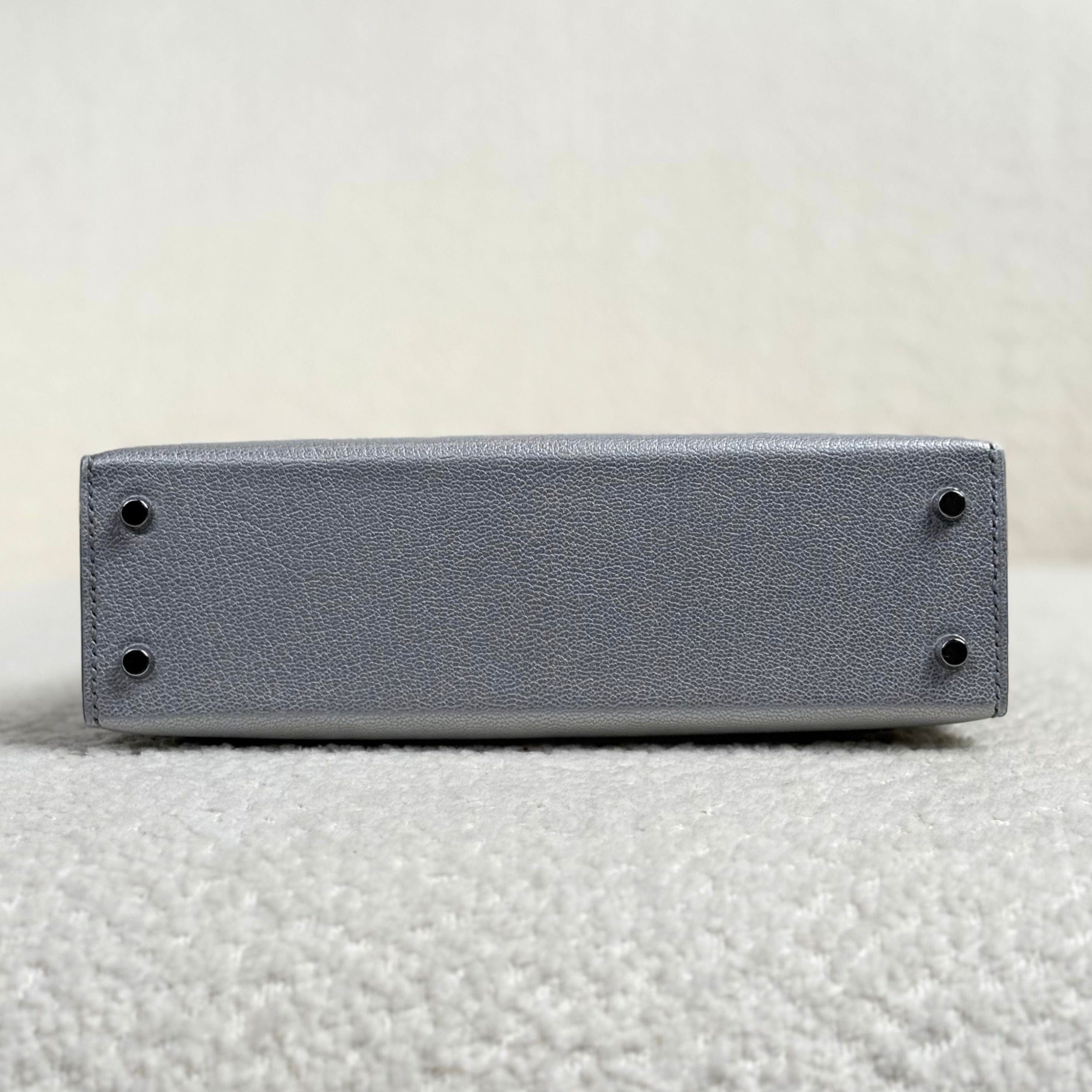 Hermès Argent Mini Kelly Sellier 20 Chevre Chamkilight Palladium Hardware