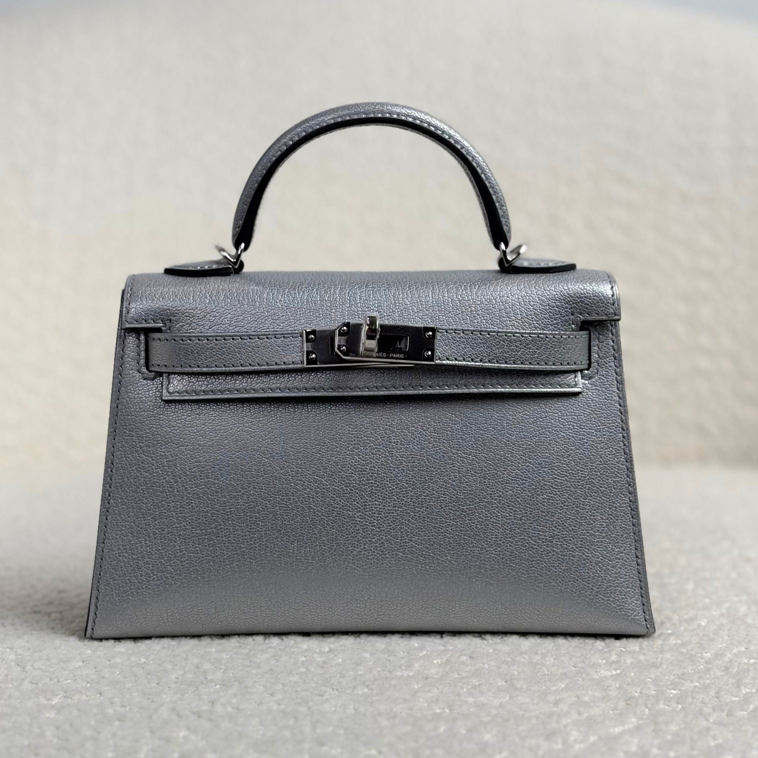 Hermès Argent Mini Kelly – Silver Grey Kelly Sellier Chevre