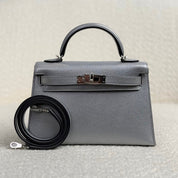 Hermès Argent Mini Kelly Sellier 20 Chevre Chamkilight Palladium Hardware