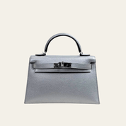 Hermès Argent Mini Kelly Sellier 20 Chevre Chamkilight Palladium Hardware