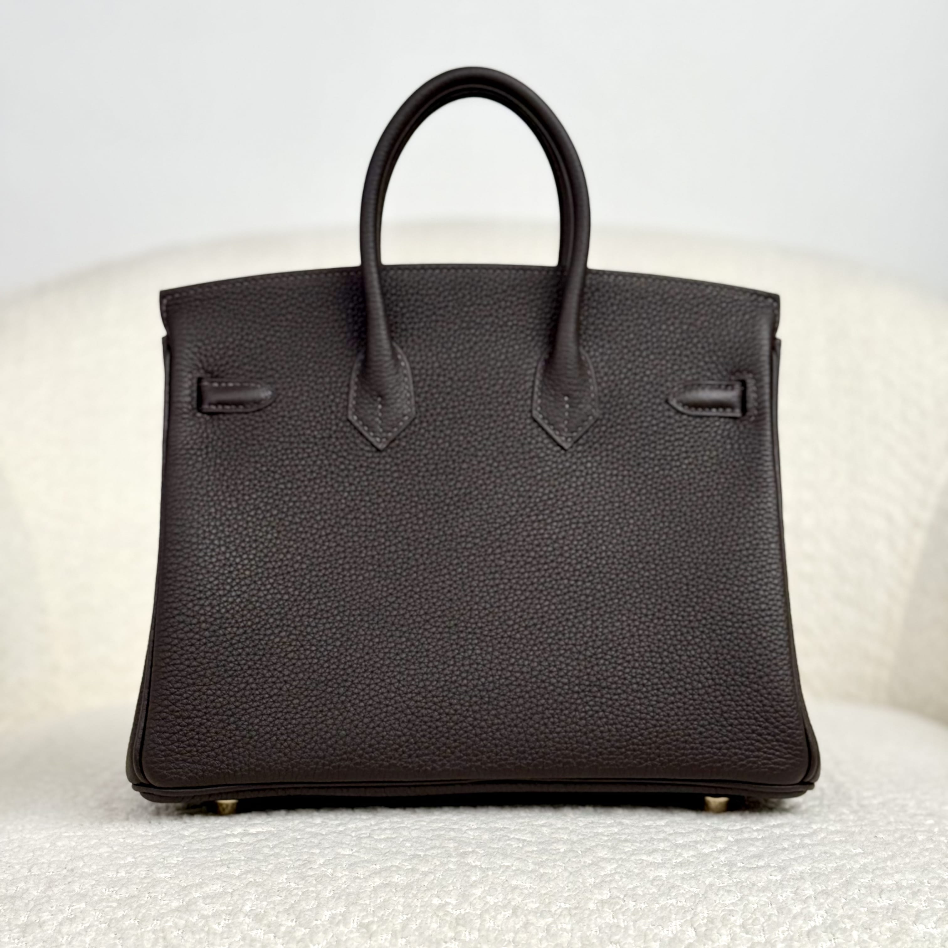 Hermès Bai-Brun Birkin 25 Togo Permabrass Hardware