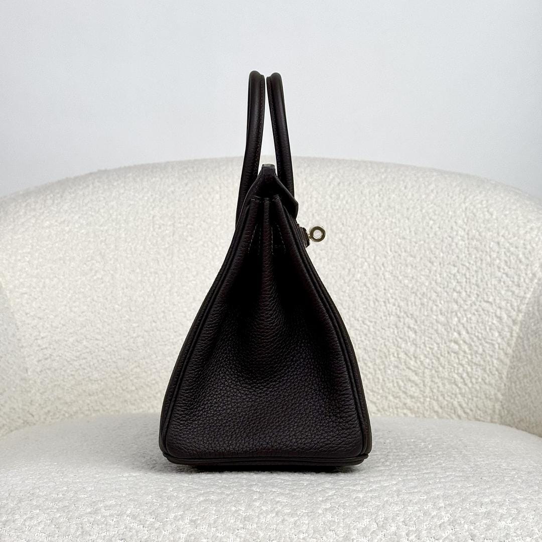 Hermès Bai-Brun Birkin 25 Togo Permabrass Hardware
