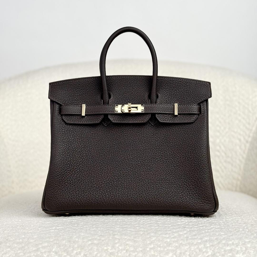 Hermès Bai-Brun Birkin 25 Togo Permabrass Hardware