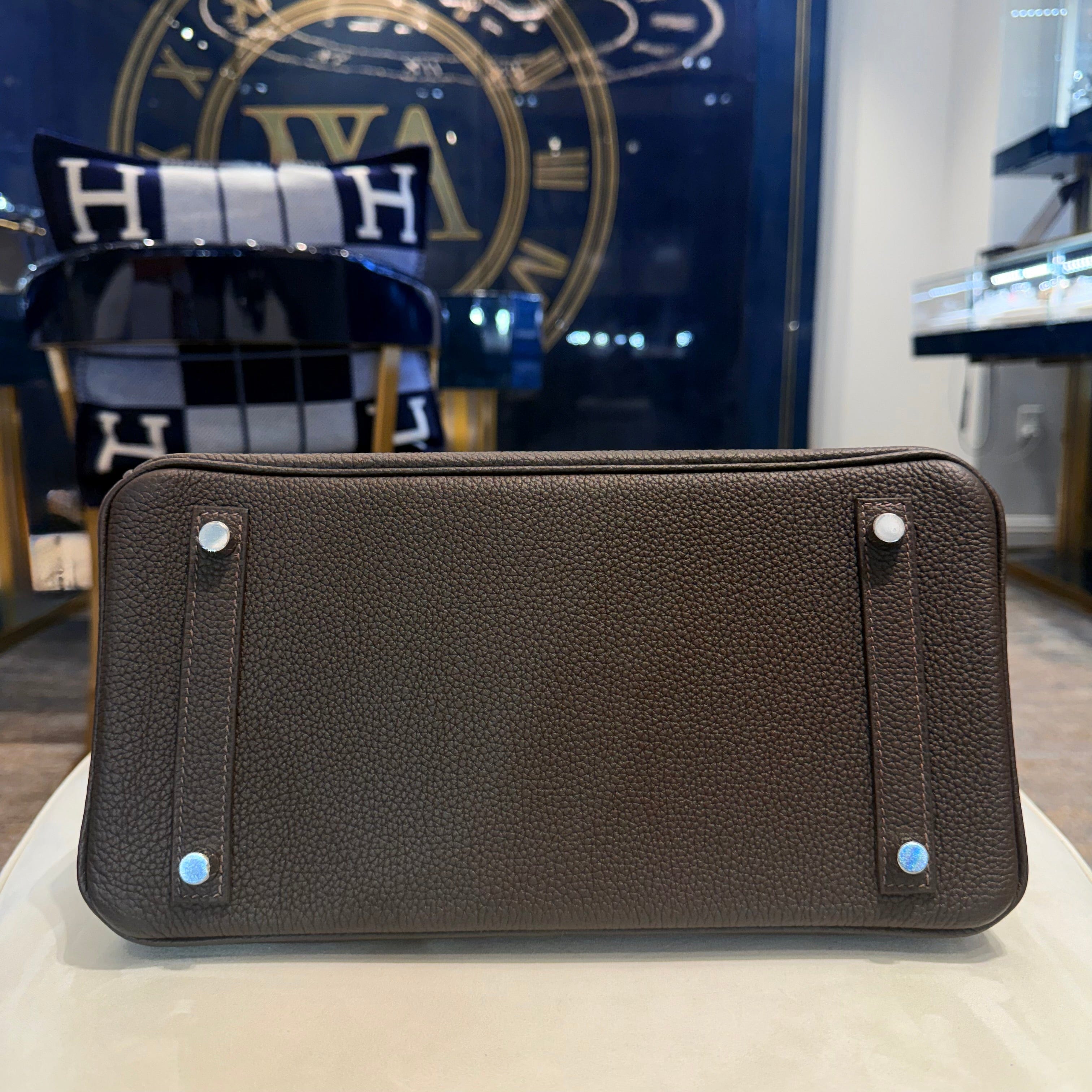 Hermès Bai-Brun Birkin 30 Togo Palladium Hardware