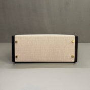 Hermès Bai-Brun Kelly Sellier 28 Swift and Canvas Gold Hardware
