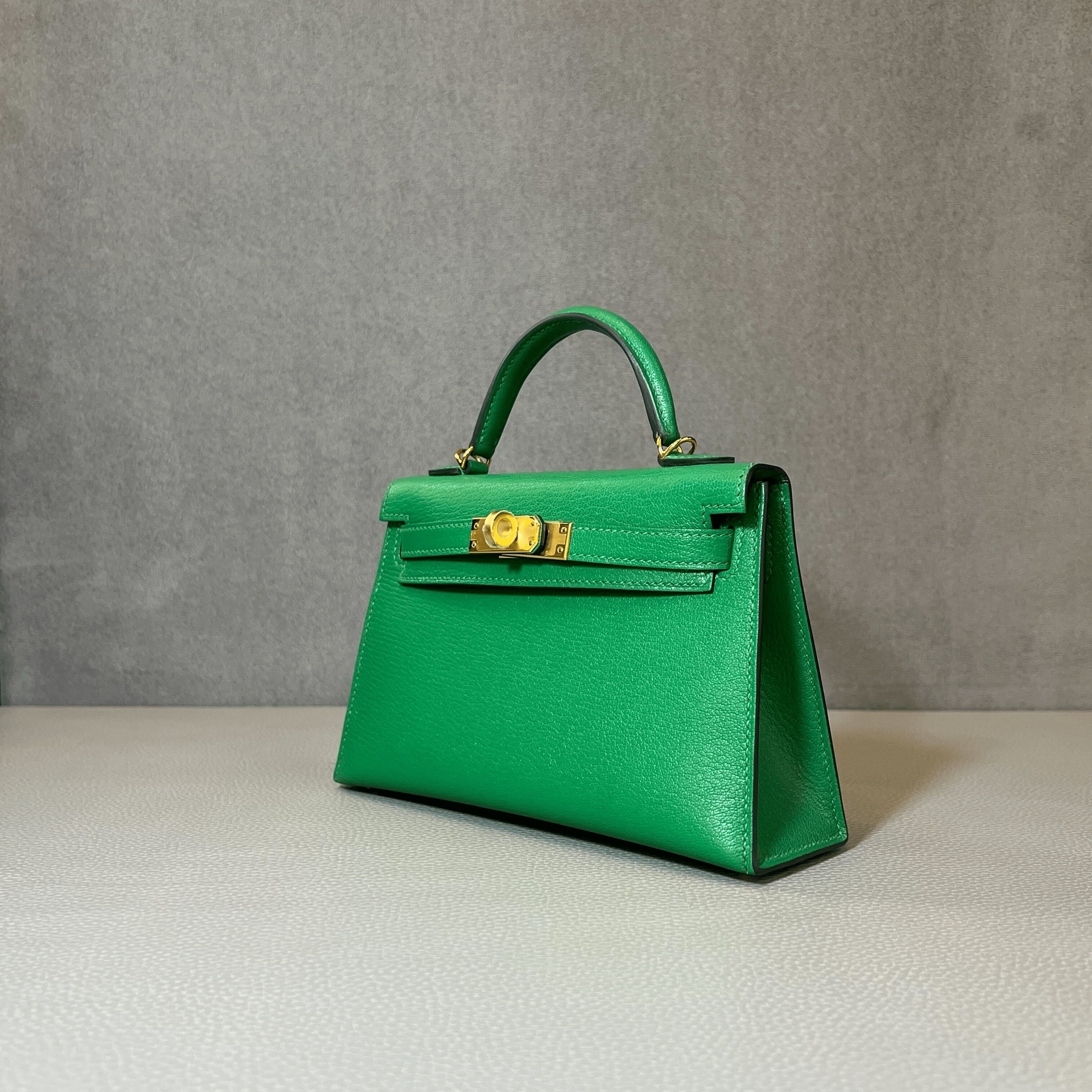 Hermès Bambou Mini Kelly Sellier 20 Chevre Mysore Gold Hardware