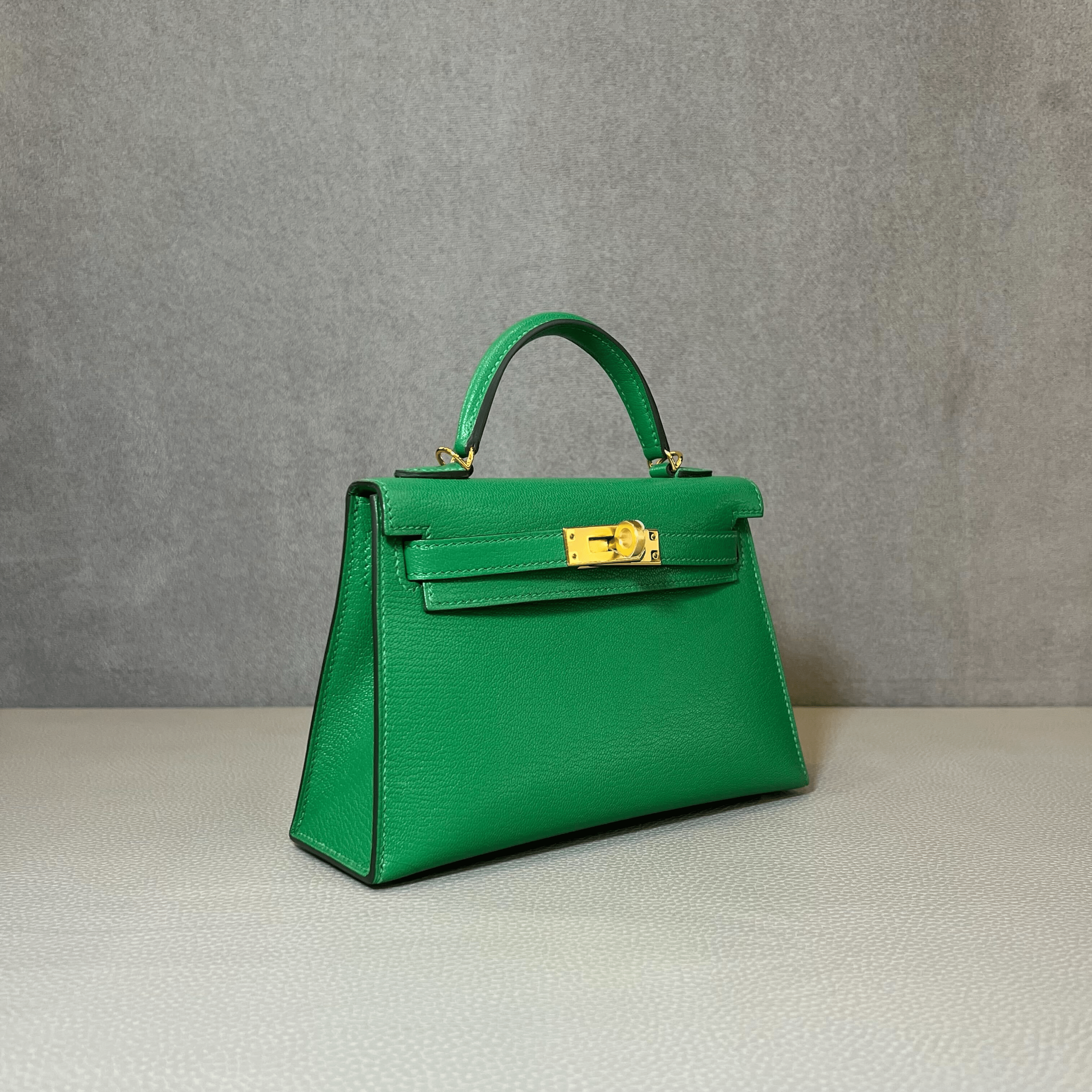 Hermès Bambou Mini Kelly Sellier 20 Chevre Mysore Gold Hardware