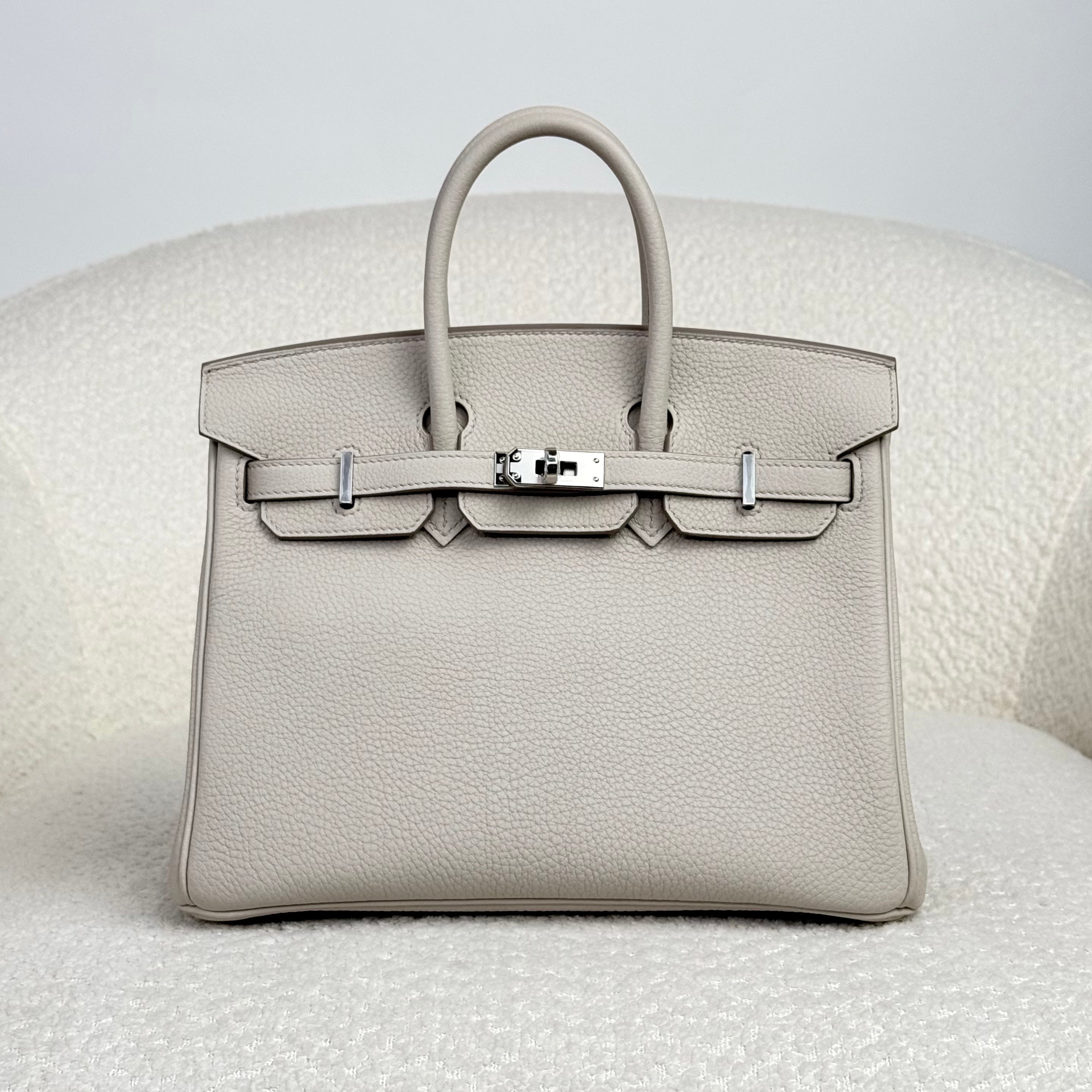 Hermès Beton Birkin 25 Togo Palladium Hardware
