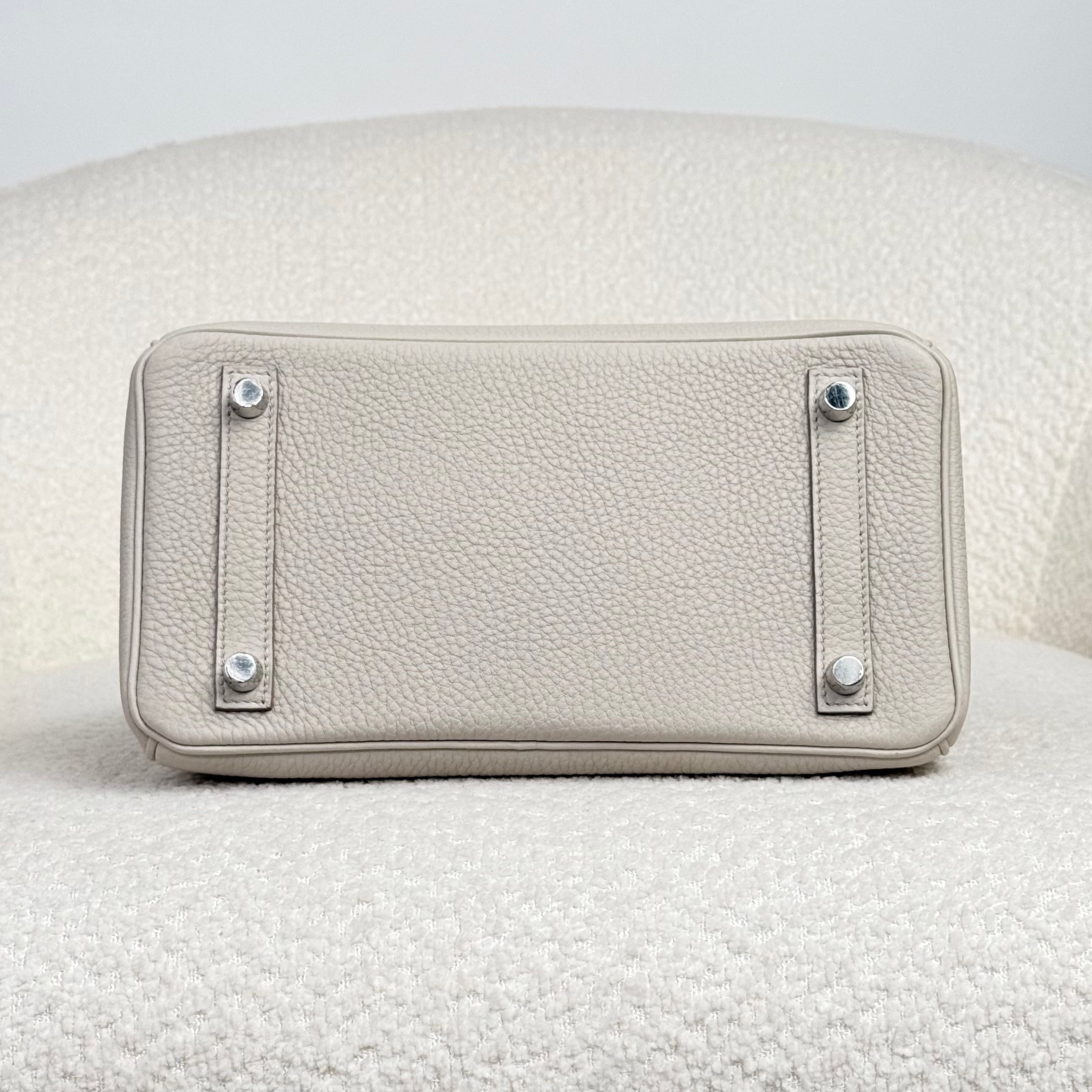 Hermès Beton Birkin 25 Togo Palladium Hardware