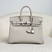 Hermès Beton Birkin 25 Togo Palladium Hardware