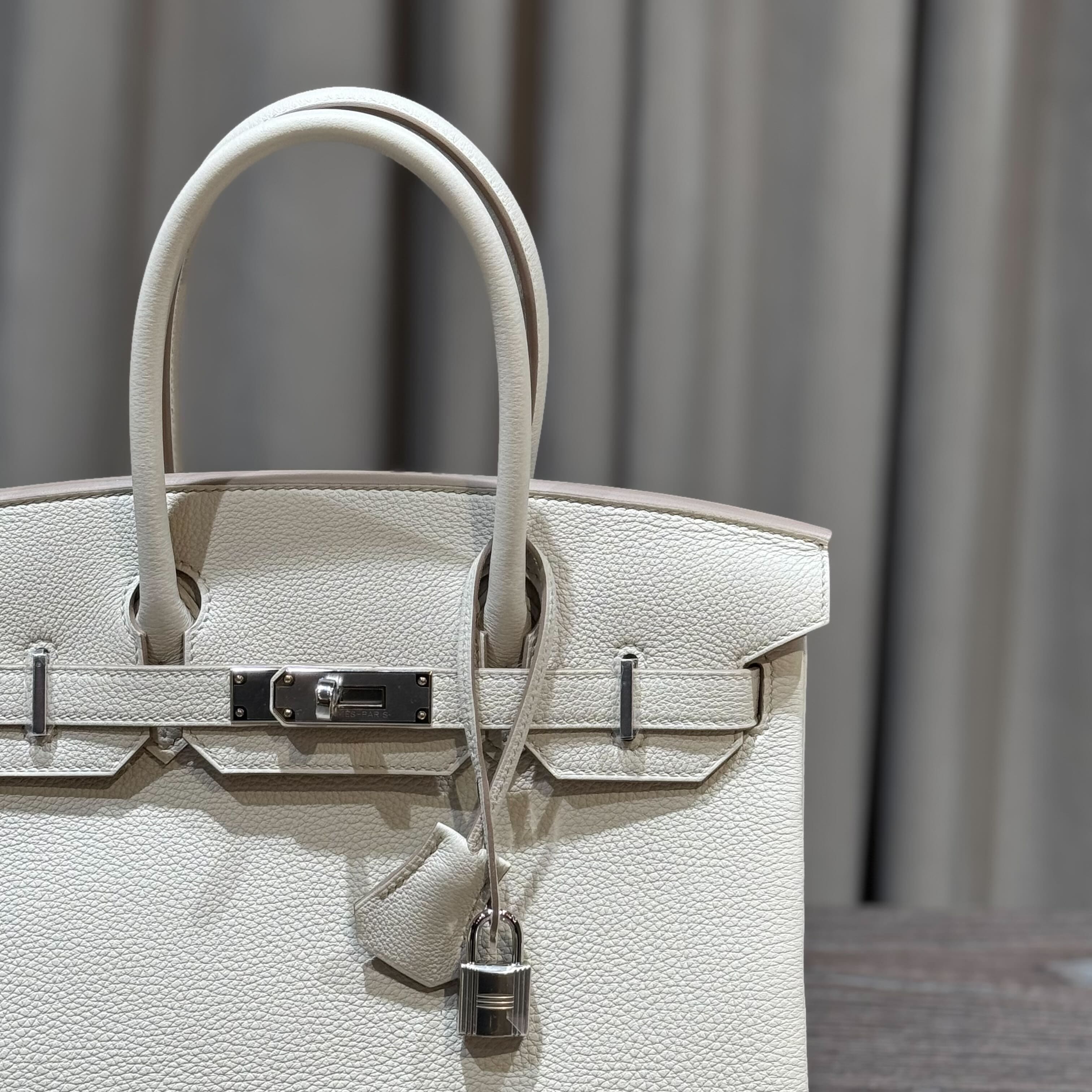 Hermès Beton Birkin 30 Togo Palladium Hardware