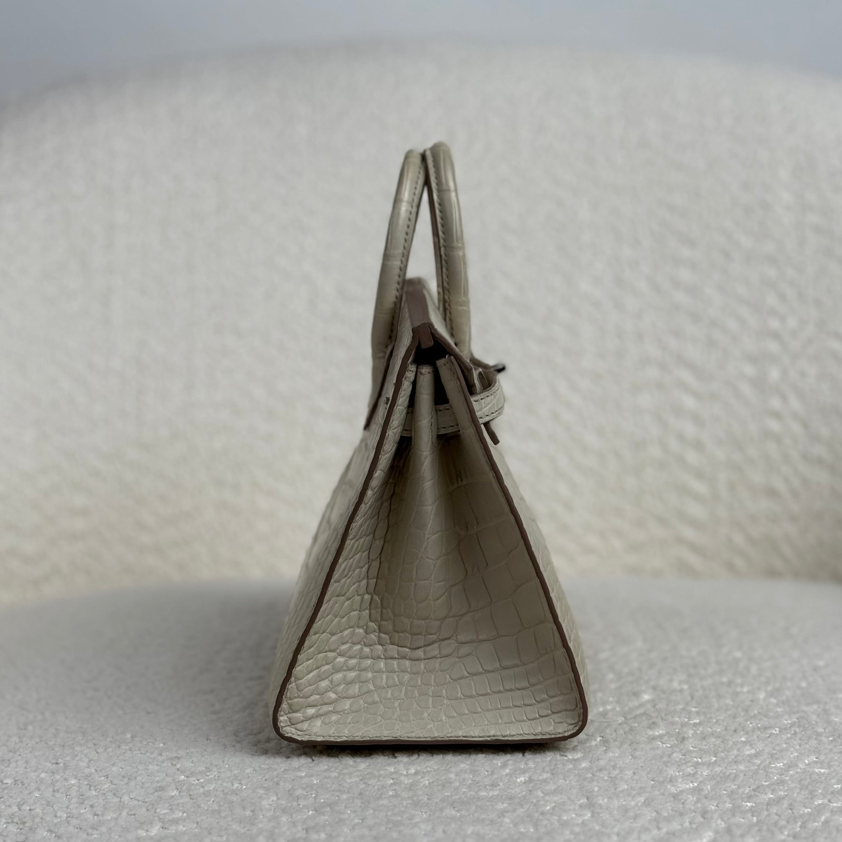 Hermès Beton Birkin Sellier 20 Matte Alligator Palladium Hardware