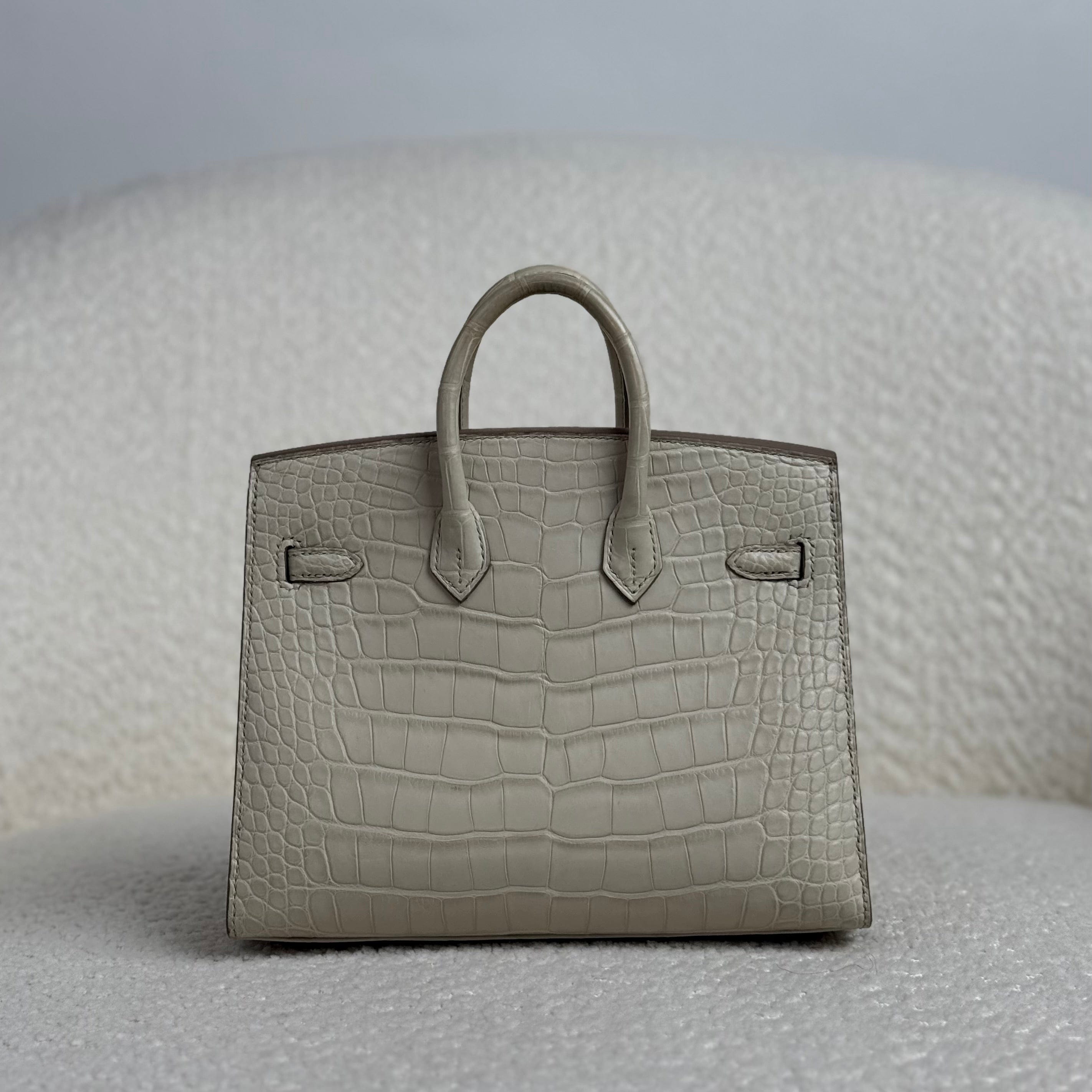 Hermès Beton Birkin Sellier 20 Matte Alligator Palladium Hardware